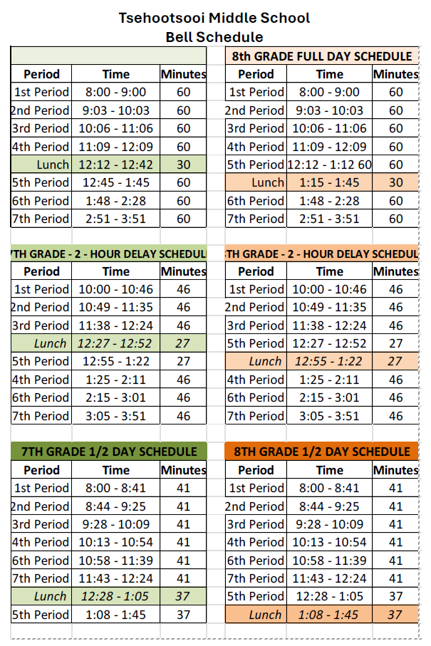 TMS Bell Schedule